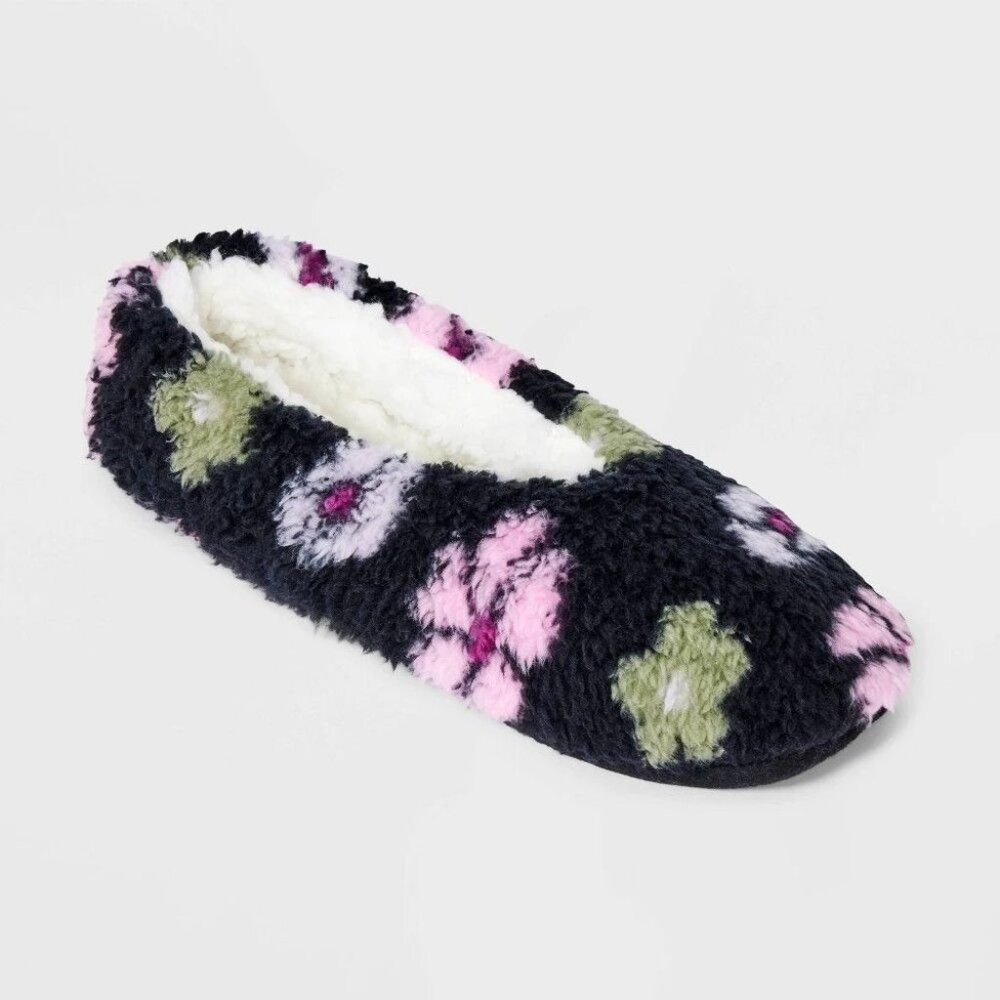 Art Class Girls' 'Floral' Slipper Socks - Size M/L (3-5), NWT - Picture 1 of 5